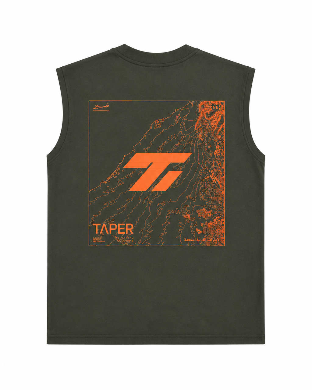 Taper Foundation Sleeveless — box-fit training top for UAE heat