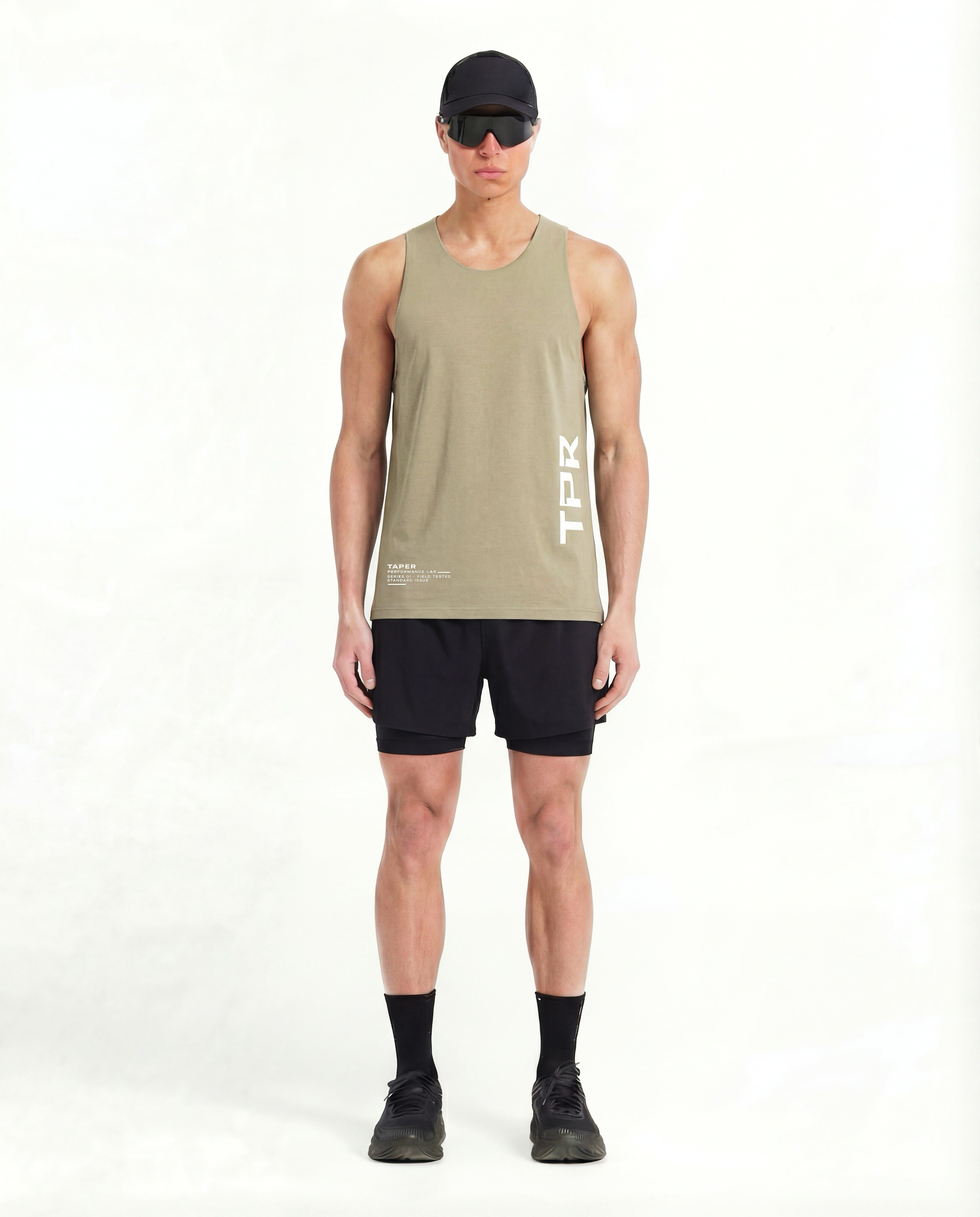 TPR Performance Singlet by Taper — lightweight running singlet for training in Gulf heat