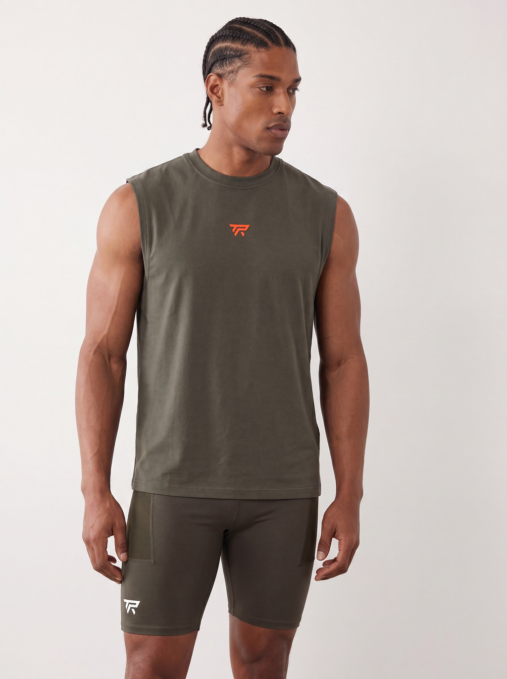 Taper Foundation Sleeveless — box-fit training top for UAE heat