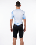 Taper Aerosuit, back with three rear pockets, on athlete
