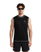 Sunday Club Sleeveless, black, front on model