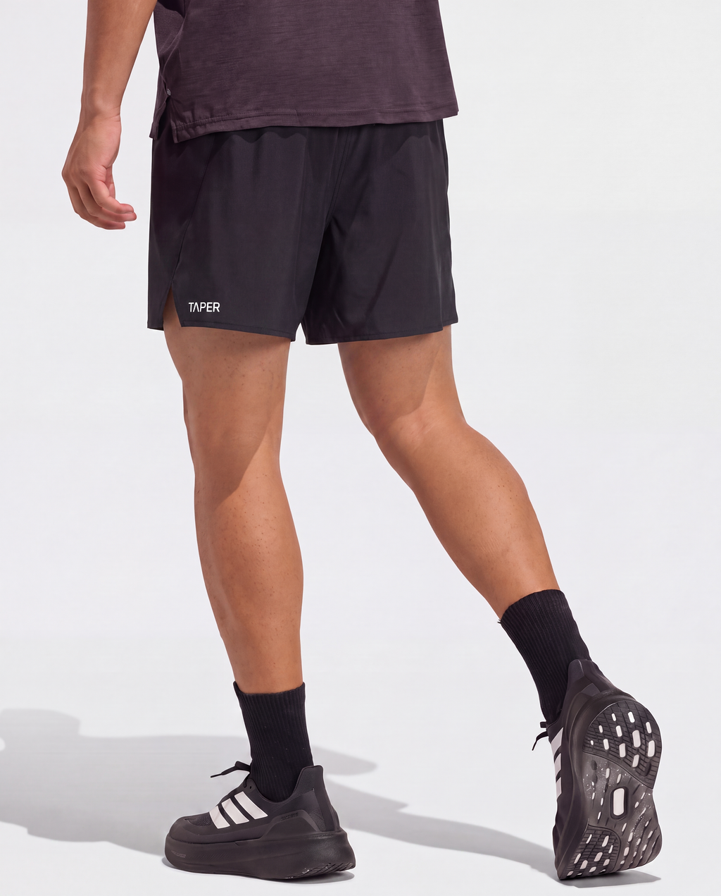 Taper Foundation Short in black, back view