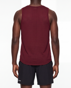 Taper Singlet by Taper in Burgundy — on-model back view